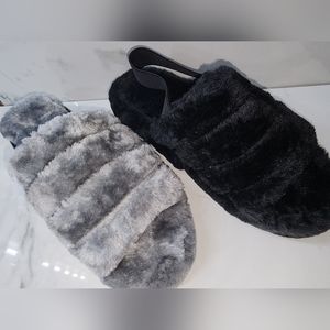 Furry Slippers (black)